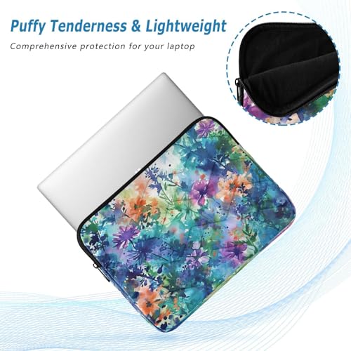 Funda para portátil 13-14 pulgadas impermeable con flores miniatura 5