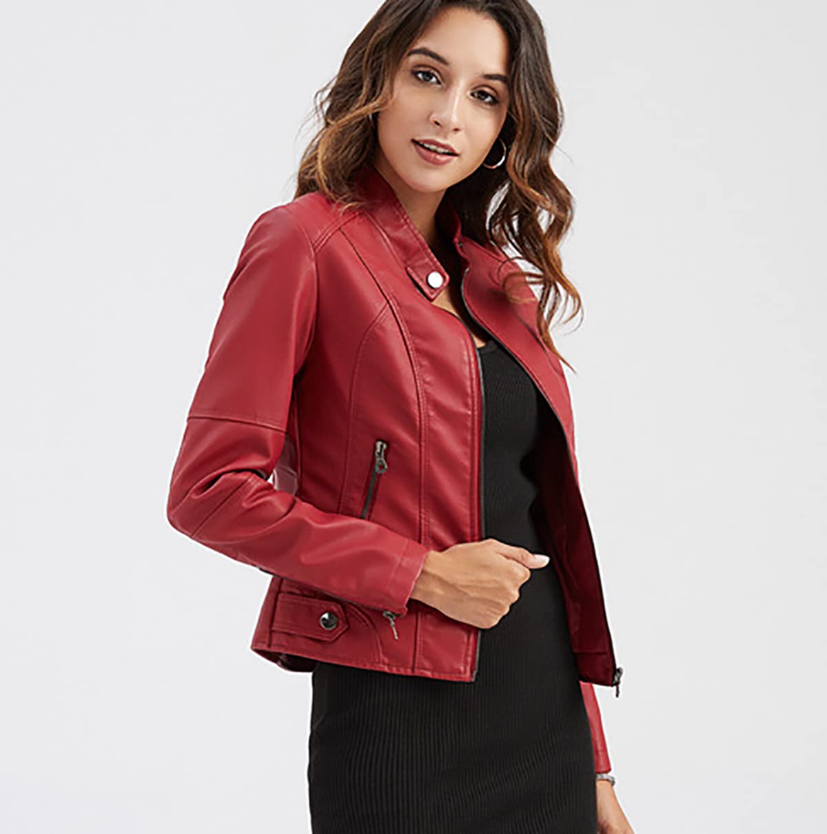 Giacca Similpelle Donna Giubbotto Ecopelle Giubbino Ecopelle Donna Giacca Biker Jacket Donna Giubbotto Similpelle Faux Leather Jacket Donna Giacche Ecopelle Giacca Bikers Finta Pelle Donna Curvy