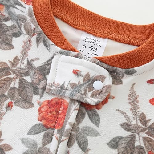 Baby Girl Boy Clothes Zipper Sleepers,Long Sleeve Romper Cotton Toddler Pajamas,Onesie Outfits Newborn Footies3