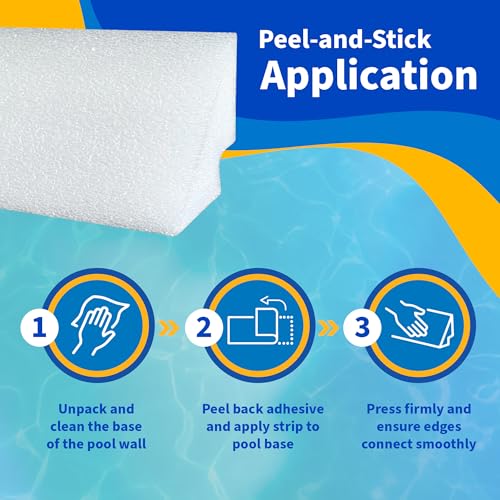 image for Blue Wave 48-inch Peel and Stick Above Ground Pool Cove Foam, 19 Pack 