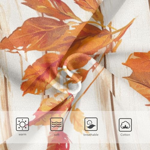 KLL Autumn Leaf on Old White Wooden Toddler Boys' Comfort Athletic Underwear Cute Children Panties3