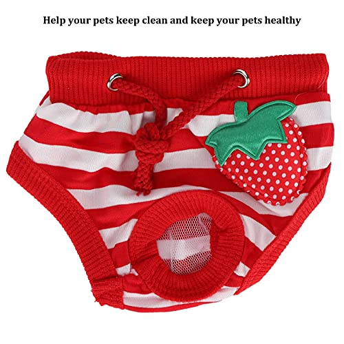 Dog Underwear, Soft And Comfortable Cotton Female Pet Sanitary Pants Puppy Physiological Pants Dog Diapers For Dogs And Mini Pigs Diapers [Red M] #TOP3