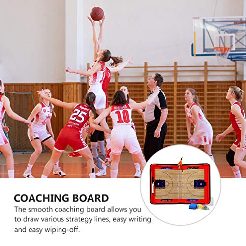 BESPORTBLE Tábua de treinamento de basquete, prancheta tática magnética dobrável multifuncional, tab