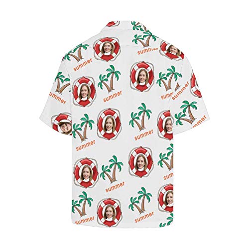 Custom Girlfriend Face Hawaiian Shirt Photo Personalized Tee for Boyfriend Husband Or Father4