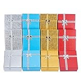 BENECREAT 12 Pack Gift Boxes Jewelry Display Box for Anniversaries, Weddings, Birthdays, 4 Assorted Color - 3.5 x 2.7 x 1 Inches
