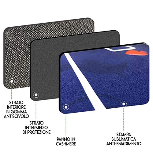 Panno da Gioco Tappeto Poker in Gomma 180x90 da 3mm Ovale