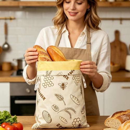 Bolsas para pan reutilizables que evitan que el sandwich se muerda o se seque en la cocina 3
