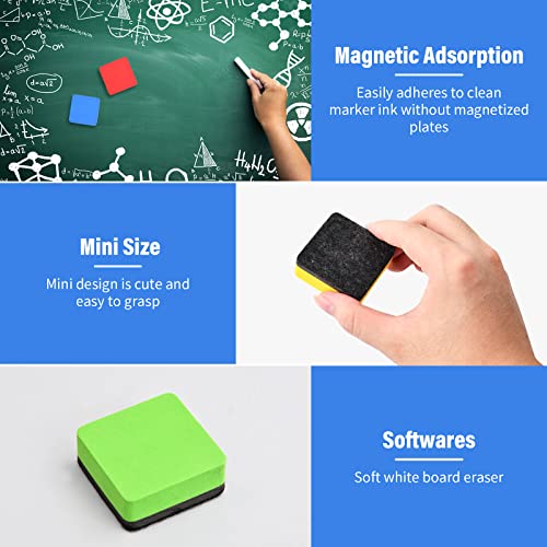12 Whiteboard Eraser,Magnetische Whiteboardlöscher,Whiteboard-Radierer Magnetischer,Mini Whiteboard Radierer Schwamm,Whiteboard Schwamm Magnetisch