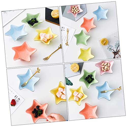 UPKOCH 9 Pçs De Soja Em De Prato Em De Estrela Molho Doméstico Prático Relish De Porcelana Lanche Mi