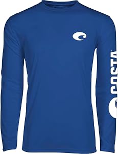Costa Del Mar Mens Tech Crew Performance Long Sleeve Shirt