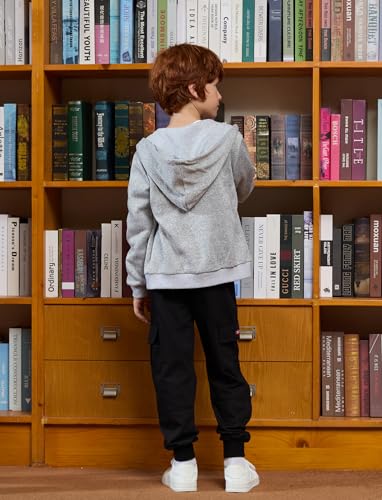 PATPAT Boys Hoodie Sweatshirt Size 4-9 Years Fleece Full Zip Up Long Sleeve Lightweight Jacket with Kangaroo Pockets for Kids4