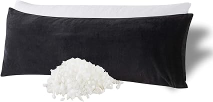 WhatsBedding Memory Foam Body Pillow with Plush Fuzzy Cover, Full Body Pillow for Adults, Long Pillow for Sleeping, Soft Pillow Fluffy Supportive