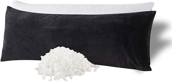 WhatsBedding Memory Foam Body Pillow with Plush Fuzzy Cover, Full Body Pillow for Adults, Long Pillow for Sleeping, Soft Pillow Fluffy Supportive