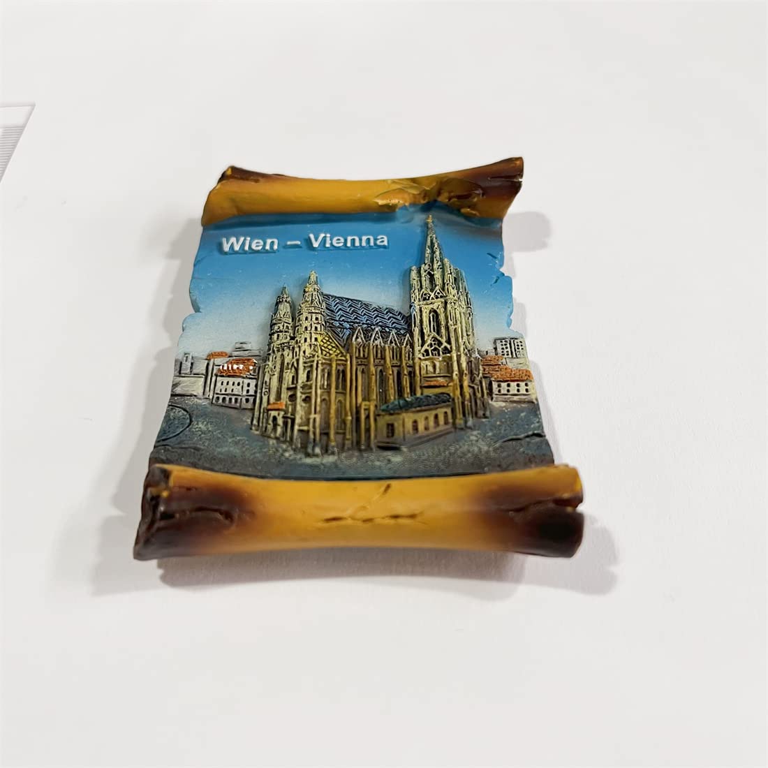 Mozart Statua Vienna Austria Magnete da frigorifero 3D souvenir da viaggio decorazione per frigorifero adesivo magnetico collezione artigianale