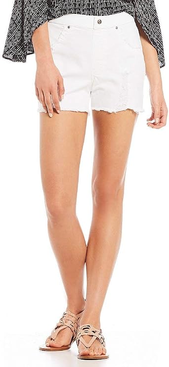 HUE Women's Shredded Denim High Waisted 