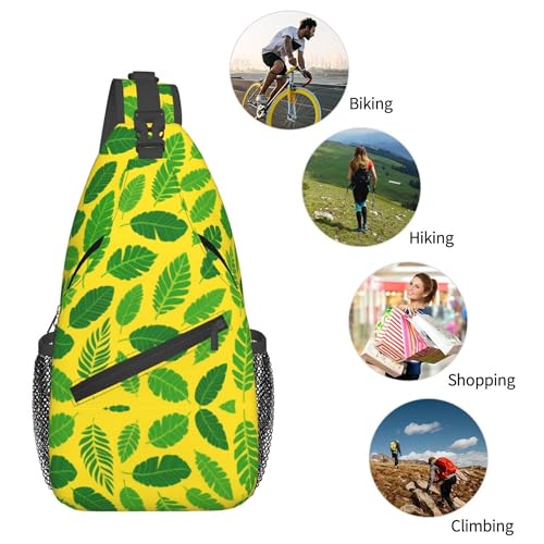 Morrales de tipo sling liviano ultraligero con estampado hoja banana miniatura 6
