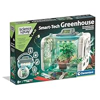 Clementoni Smart-Tech Greenhouse – Interactive STEM Plant Science Kit with Sensors, LCD Screen and Growth Modes for Kids 8+