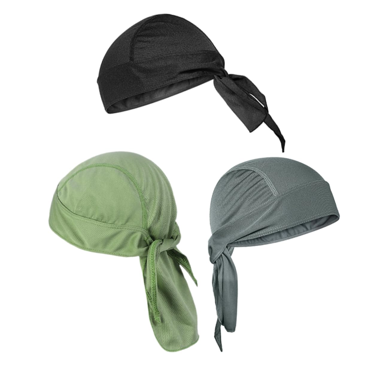 Toddmomy Men's Quick Dry Head Cover Cap Biker Head Wrap Cycling Skull Hat Hat Liner