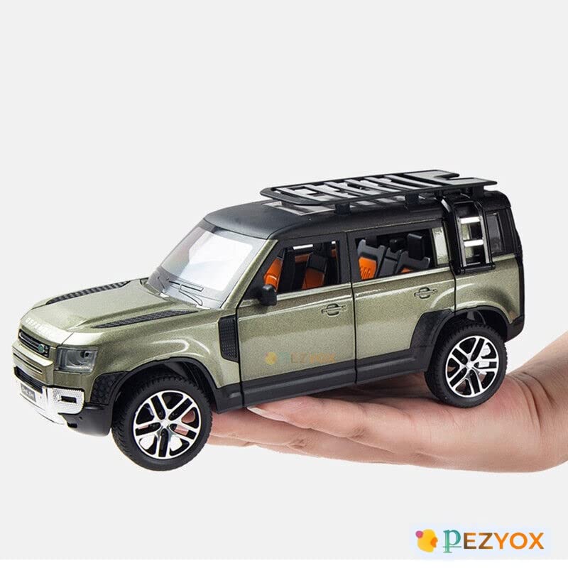 Image of Alloy Car Model Diecasts Metal Toy with Sound /Light /Pull-Back Off-Road Vehicles Car Model Collection Kids Toys Gift Multicolor Pack of 1 (Land Rover Defender CAR)
