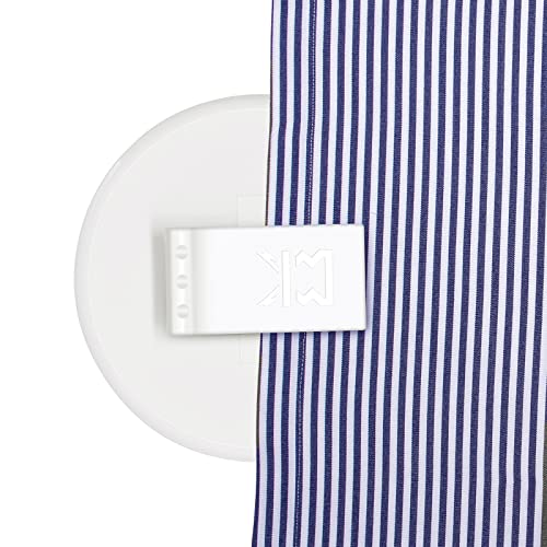 Shower Curtain Clips Set - Self Adhesive Curtain Catcher Bathroom Accessories Windproof Splash Guard To Prevent Water Splashing And Protect Your Privacy(8 White Clips) #TOP8