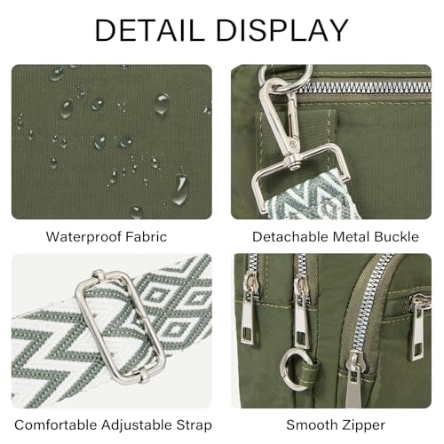 Image of CLUCI Anti Theft Crossbody Bags for Women Travel Small Crossbody Bag Purses for Women RFID Nylon Belt Bag