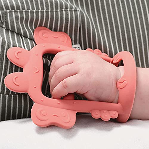 image for PETINUBE Anti-Dropping Silicone Baby Wrist Teether Soothing Pacifier f