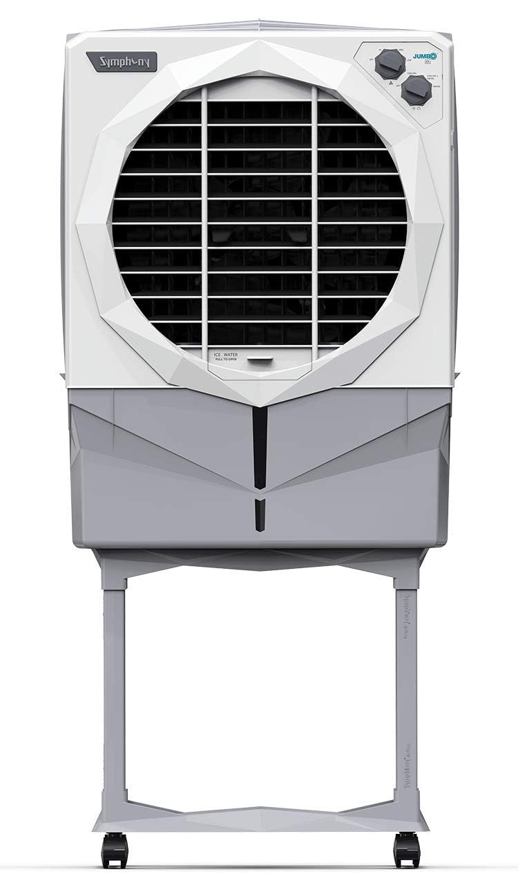 Symphony Jumbo 45+ Desert Air Cooler with Powerful Rust-proof +Air Fan, 3-Side Cooling Pads, Fully Closable Louvers (Grey, 53.9cm x 44.6cm x 72.1cm ) - 41 L-image-16