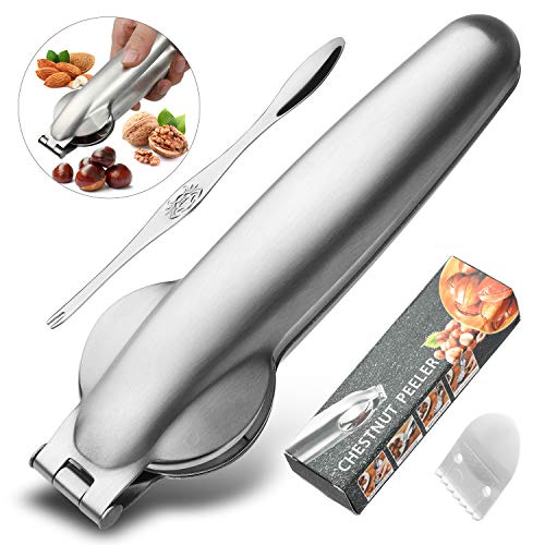 Nutcracker Chestnut Clip Sheller, 304 Stainless Steel Nut Cracker Tool Multifunctional Durable Metal