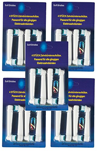 Pack de cabezales de repuesto para cepillos de dientes eléctricos Braun Oral B EB17 4, compatibles con Oral B Vitality Precision Clean, White Clean, Sensitive Clean, Oral B Professional Care 5000, 6000, 7000, 8000, Oral B Triumph Professional Care 9000 series, Oral B Advanced Power 400, 900, Oral B Dual Clean