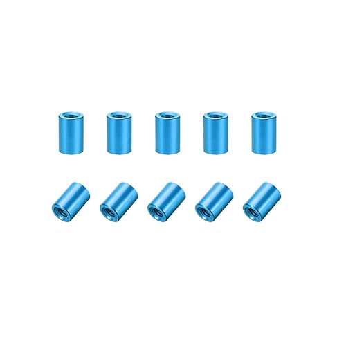 Uxcell 10 unids M3x8mm ronda aluminio separador columna espaciador hembra Aqua azul para Drone FPV Quadcopter Racing RC multirotores piezas DIY