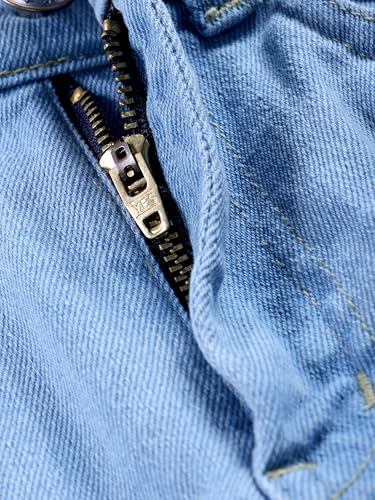 Image of KiddoPanti Boys Regular Fit Denim Pant | Stretch Poly Cotton Denim | Regular Fit Full Length Pant | Back Elasticated & Button with Zip Open Fly