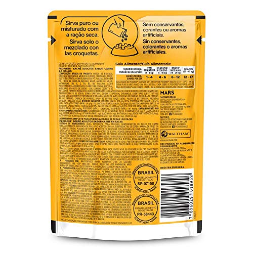 Kit Ração Úmida Pedigree Sachê Carne ao Molho para Cães Adultos 36x100g
