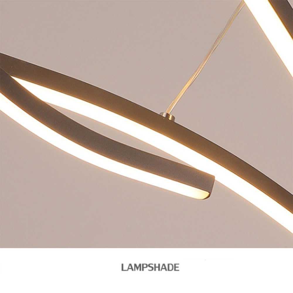 Lampa wisząca LED, minimalistyczna lampa wisząca LED 3000-6500K, żyrandol LED nowoczesny do domu, regulowane oprawy oświetleniowe LED wiszące, oświetlenie