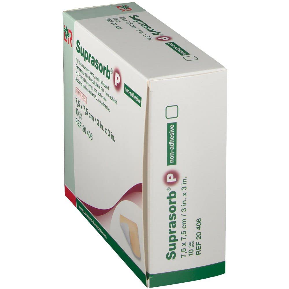 SUPRASORB P schiuma poliuretanica v.7,5 x 7,5 cm non kl.20406, 10 pezzi