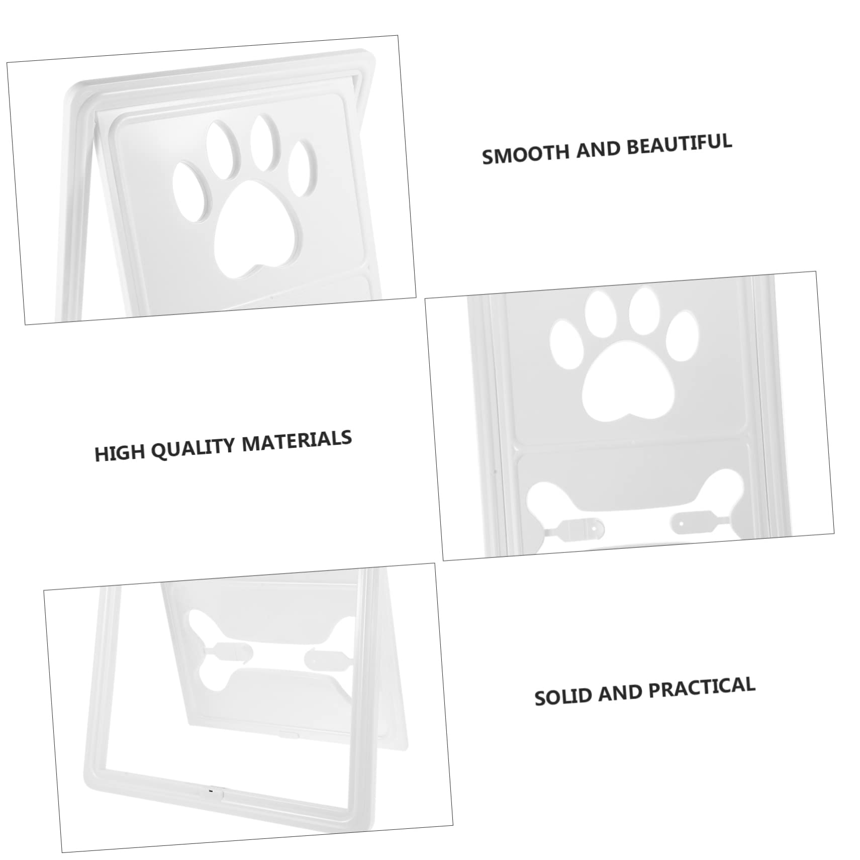 Puerta Mosquitera para Mascotas de PP Color Blanco Cierre Magnético | Bloqueo Automático, para Puertas y Ventanas de Mosquitera, Uso para Gatos y Animales Pequeños