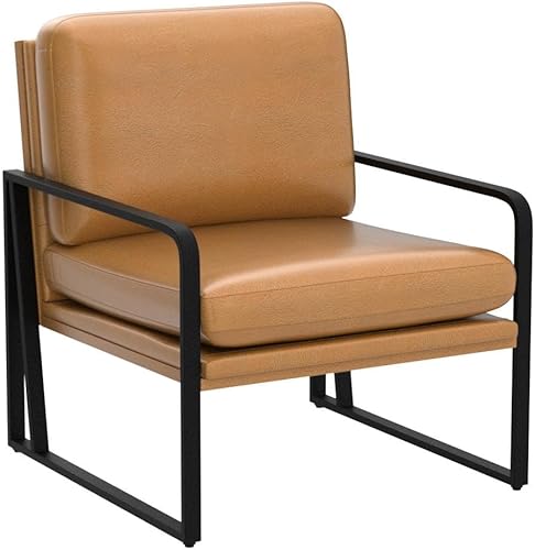Miniatura 39 de ALISH Sillas decorativas, sillón tapizado, sillas modernas para sala de estar, sillón de lino, sillas laterales de lectura con patas de metal para