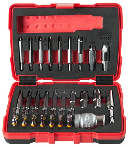 KS Tools - 150.7060 - Coffret d'embouts d'extractions vis torx 6 pans - Extracteurs de vis - 34 pièces