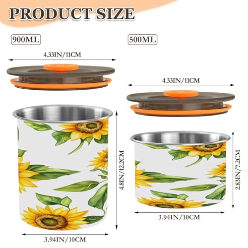 Contenedor hermético de acero inoxidable para café de 500 ml miniatura 3