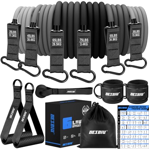 Heavy Resistance Bands for Working Out, 300lbs/360lb/420lb Exercise Bands Workout Bands with Handles, Door Anchor, Ankle Straps, Home Gym Workout Equipment for Men Fitness Strength Training Stretching