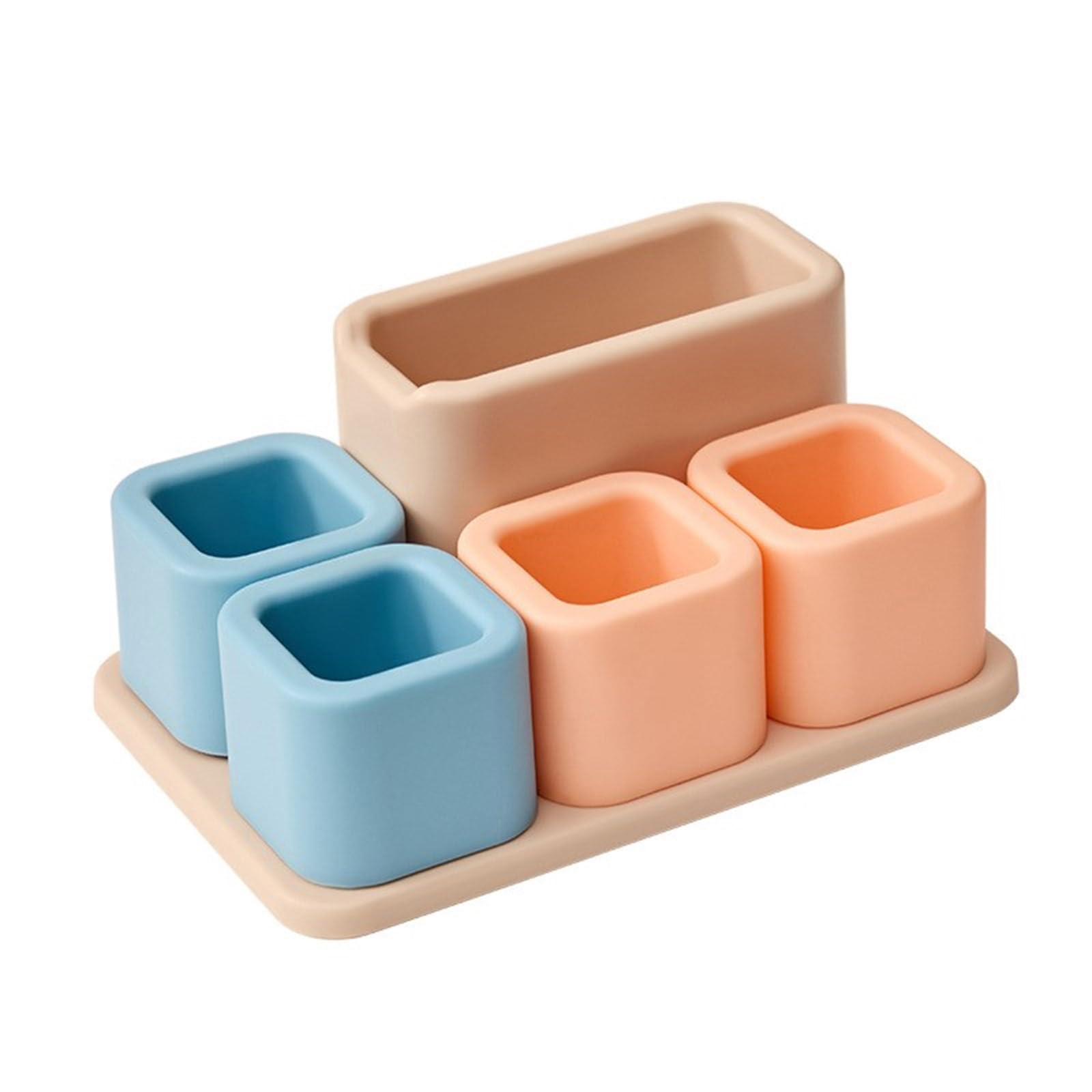 Shurhome Desktop Decorations Desk Container Pen Holder Shelf Cosmetic Organizers for Home & Decorative Makeup Brush Holder Makeup & Pencil Tray