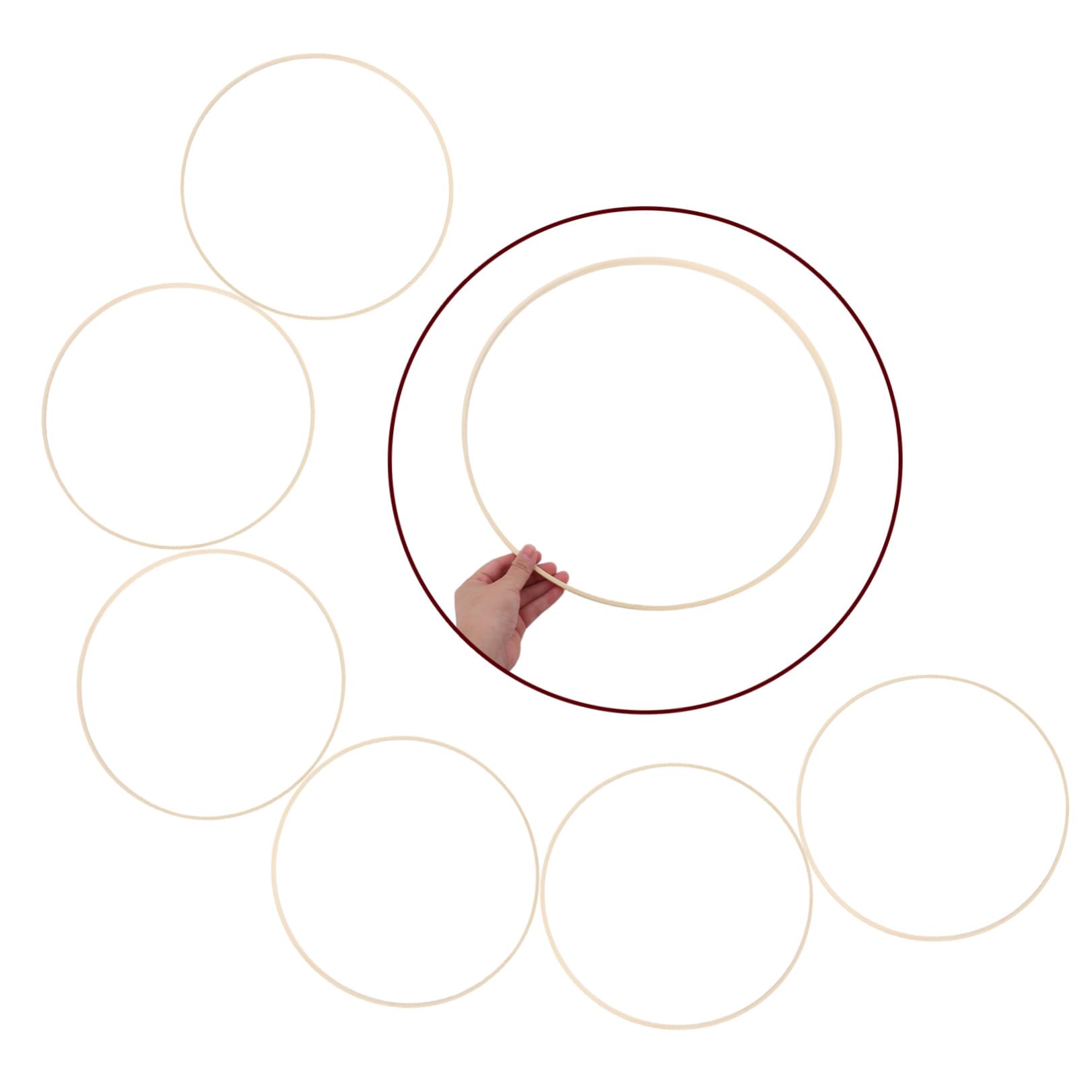 Anelli in Bambù per Ghirlande Floreali 10 Pezzi, 40 Cm, Design Leggero e Resistente, per Decorazioni Campestri e Fai da Te a Casa