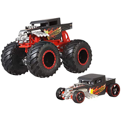 Hot Wheels Monster Trucks 1:64 Scale Bone Shaker, Includes Hot Wheels Die Cast Car
