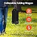 Homgava Collapsible Folding Wagon Cart, Large Capacity Camping Wagon, All Terrain Foldable Wagon, Heavy Duty Utility Wagon Cart for Grocery Outdoor Beach Gardening Shopping Fishing Black