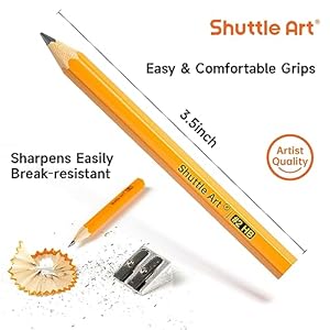 Shuttle Art 360 Pack #2 HB Mini Pencils, Wood-cased, Pre-sharpened for Kids & Teachers, Classroom Essentials, Back to School Supplies Shuttle Art 360 Pack 2 HB Mini Pencils Wood cased Pre sharpened for Kids Teachers Classroom Essentials Back to School Supplies