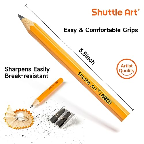 Shuttle-Art-360-Pack-2-HB-Mini-Pencils-Wood-cased-Pre-sharpened-for-Kids-Teachers-Classroom-Essentials-Back-to-School-Supplies Shuttle Art 360 Pack 2 HB Mini Pencils Wood cased Pre sharpened for Kids Teachers Classroom Essentials Back to School Supplies