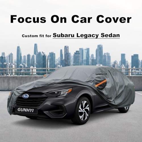 Image of GUNHYI Premium Car Cover Custom Fit Subaru Legacy Sedan, 16 Layers Heavy Duty Car Cover Waterproof All Weather with Zipper Door for Sun Rain Snow Dust Uv Protection