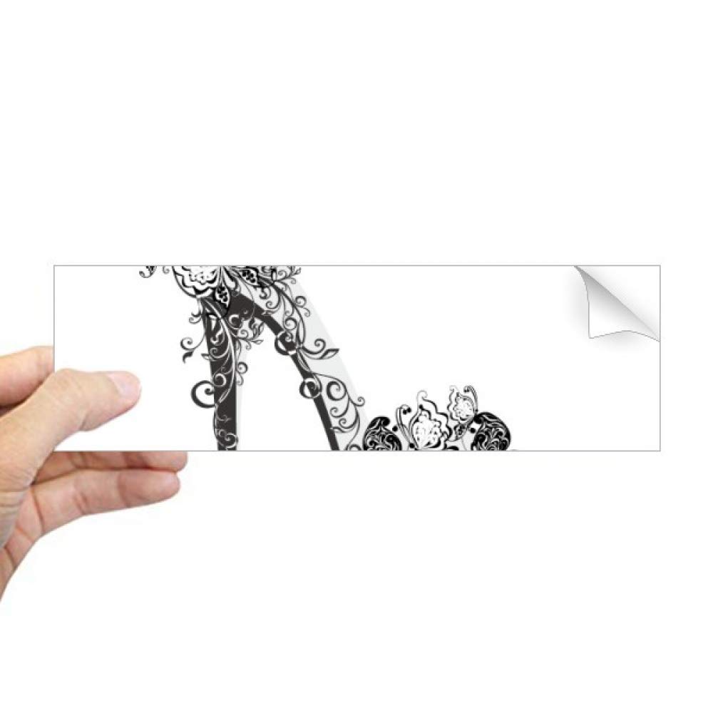 Sticker rectangulaire pour fenêtre poésie chaussures talons hauts papillons pour une ambiance zen