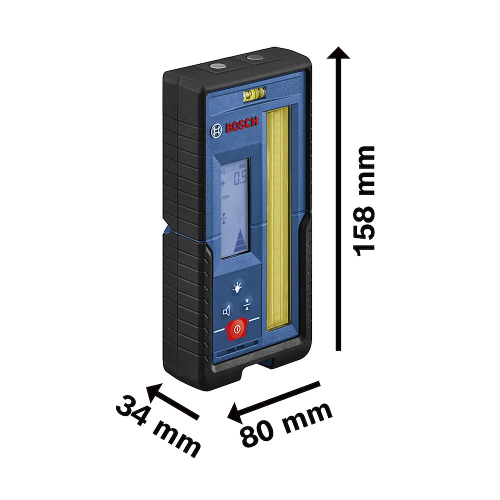 Bosch Professional Measurement Ricevitore Laser LR 45, Raggio Rosso e Verde, Staffa Ricevitore RB 45, 2 Batterie AA, Portata Fino a 300 m di Raggio