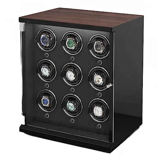 FDTMGW Caja enrolladora de Reloj automática para Relojes 1/2/4/6/9/12/16, 5 Modos de rotación para Relojes de Hombre y Mujer, Caja expositora de Almacenamiento