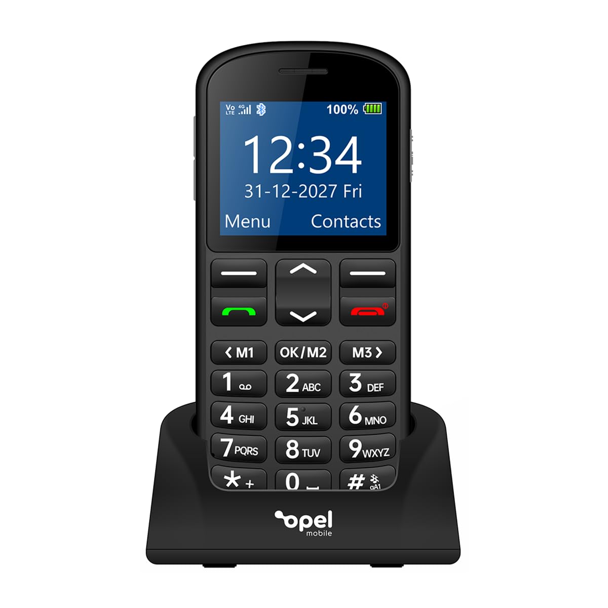Duży Guzik M - Telefon Komórkowy z Dużymi Przyciskami, Wyświetlacz 5.6 cm, Przycisk SOS, Kompatybilny z Aparatami Słuchowymi